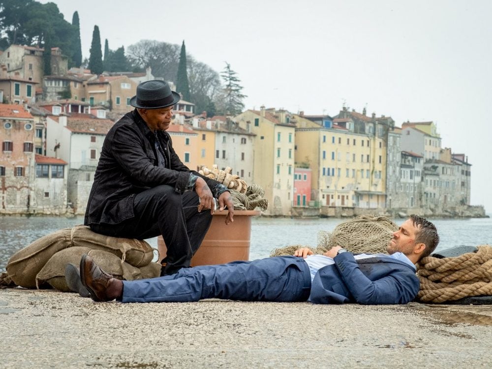 Samuel L. Jackson e Ryan Reynolds in Come ti ammazzo il bodyguard 2.