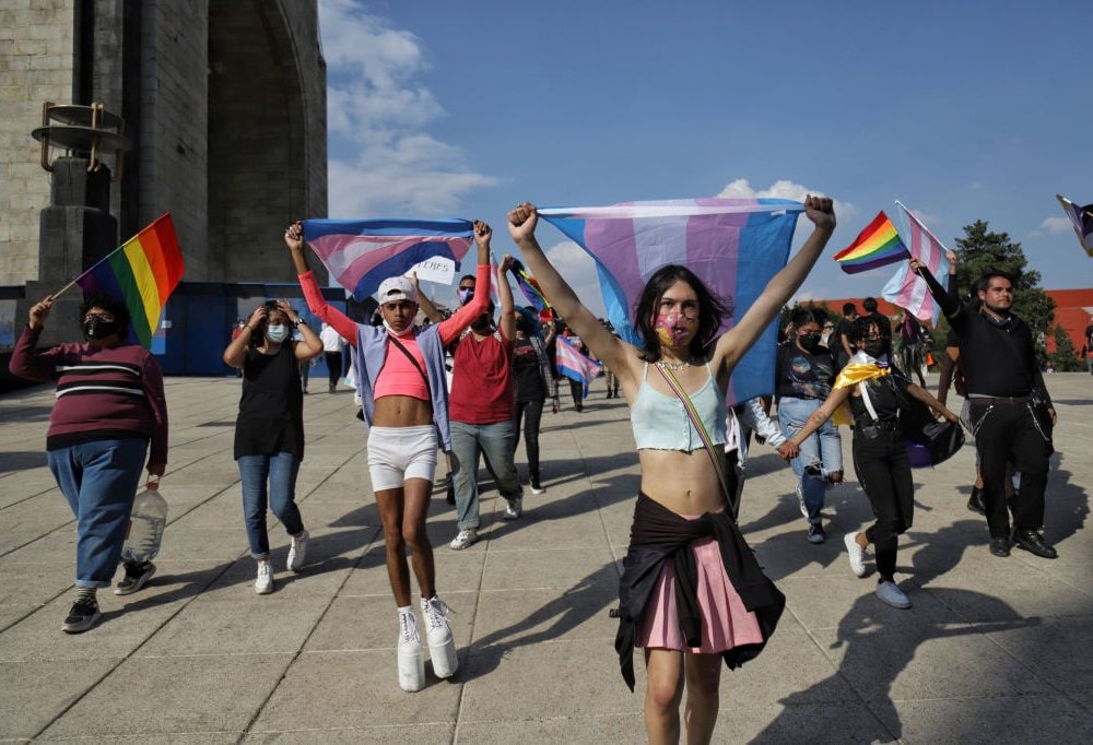 Proteste della comunità transgender contro la transfobia, Mexico City, 2021