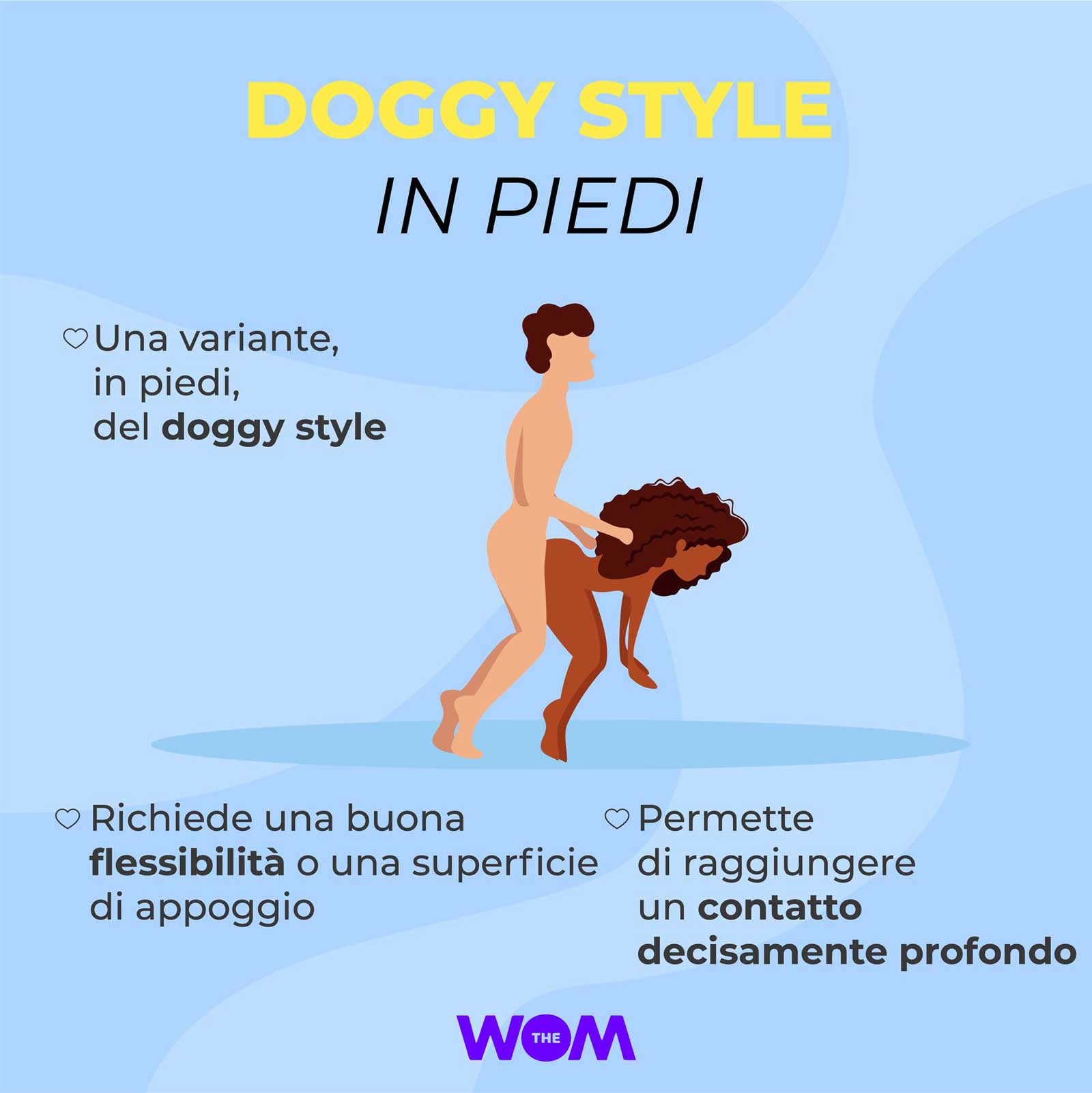 Posizione del doggy style in piedi o pecorina in piedi - The Wom