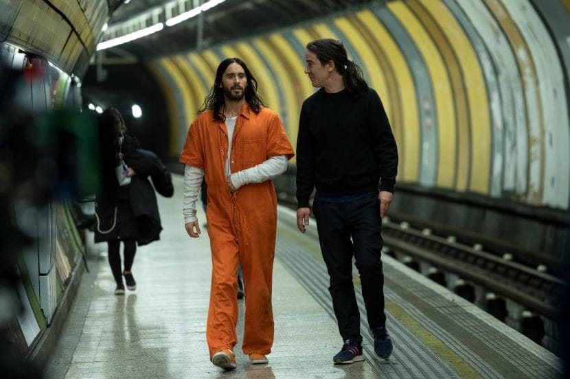 Jared Leto e il regista Daniel Espinosa sul set di Morbius.