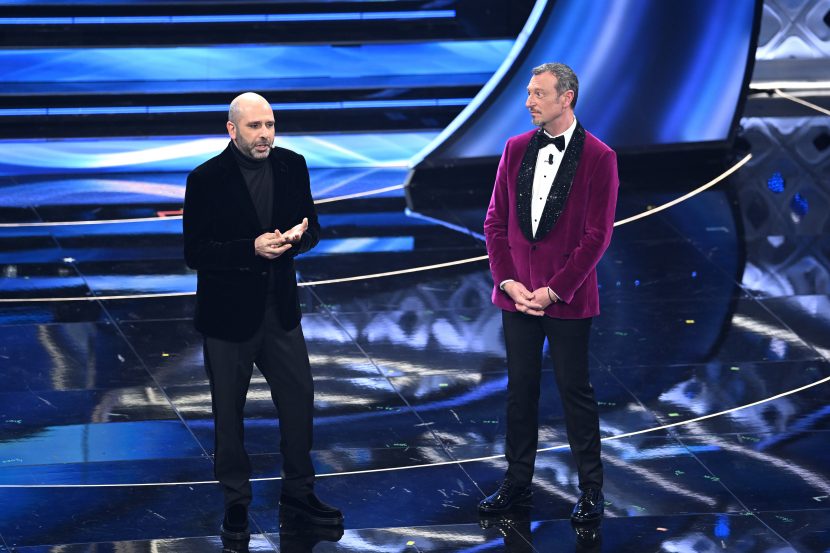 Checco Zalone e Amadeus.