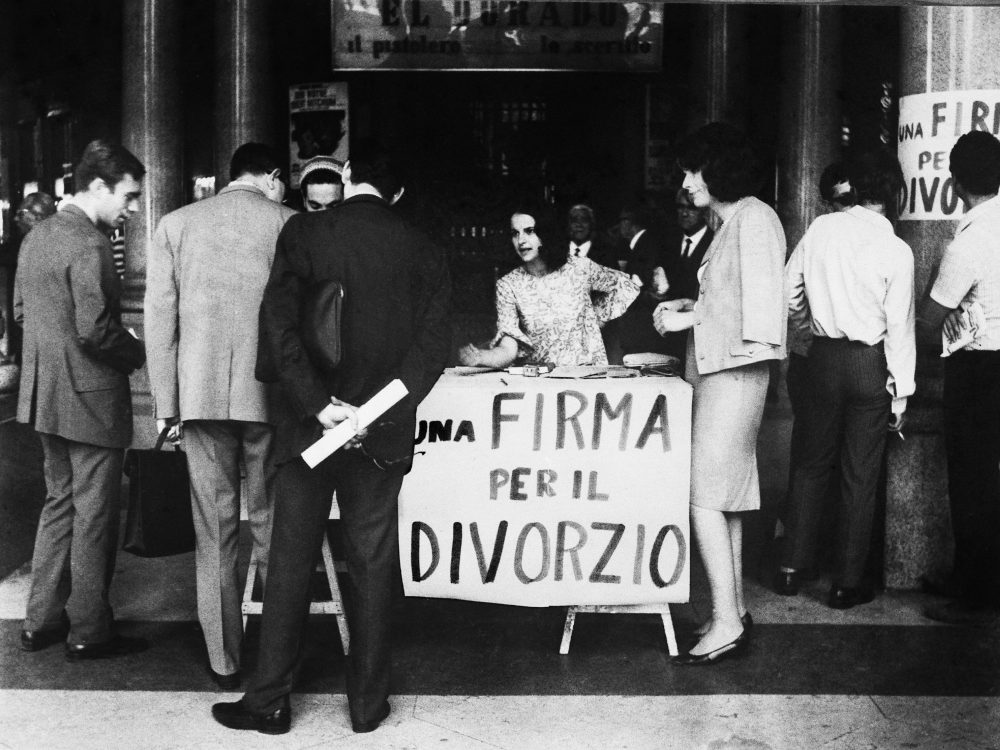 Una petizione pro-divorzio nel 1967