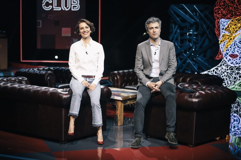 Denise Negri e Federico Chiarini, conduttori di Luce Social Club.