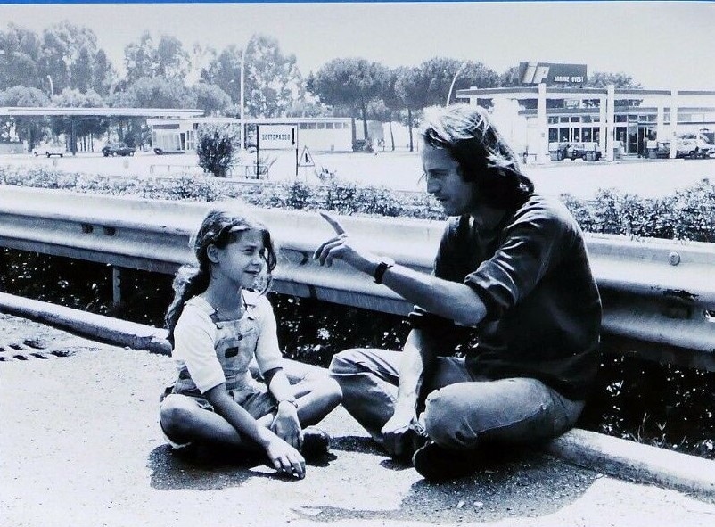 Carlotta Natoli e il papà Piero Natoli sul set di Con...fusione.