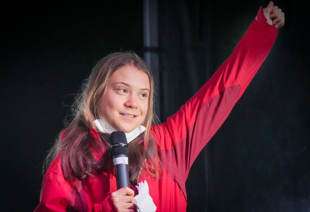 Greta Thunberg durante la COP 26 - Conferenza delle Nazioni Unite sui cambiamenti climatici del 2021