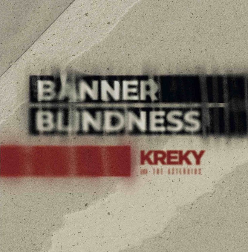 La copertina di Banner Blindness, l'album dei Kreky & the Asteroids.