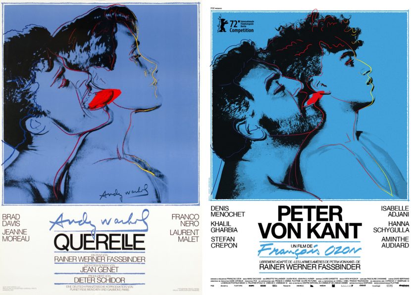 La locandina di Peter Von Kant a confronto con quella di Querelle de Brest.