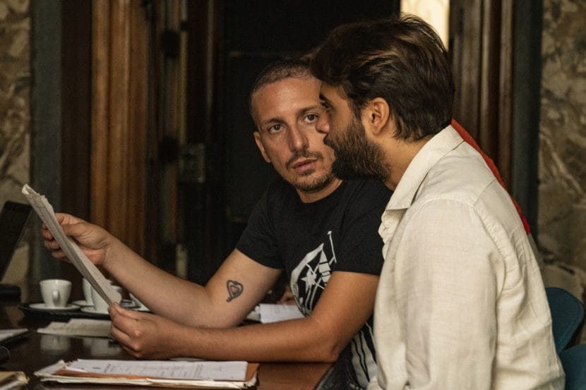 Fabio Mollo e Pierluigi Gigante sul set di Nata per te.