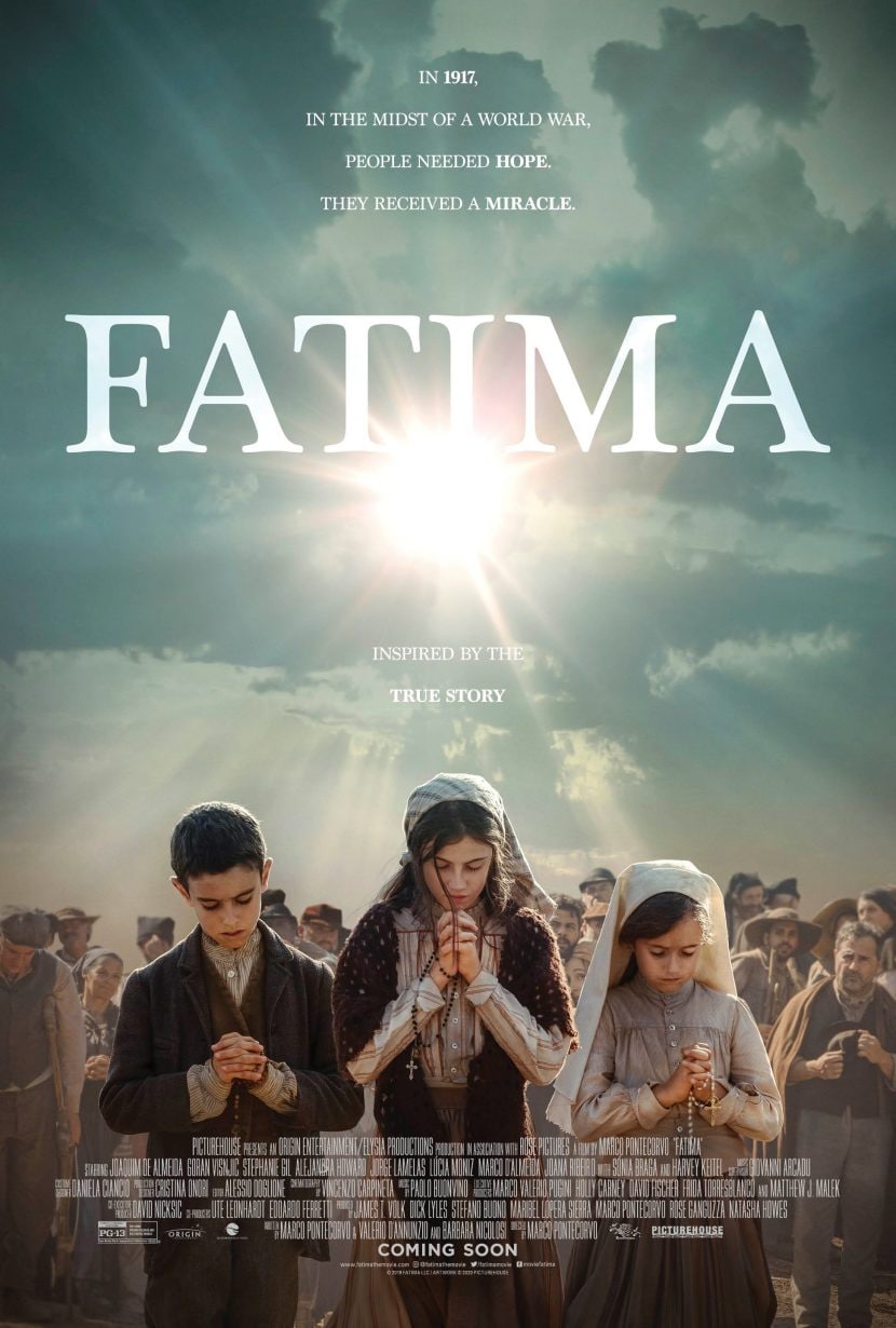 Il poster originale del film di Rai 1 Fatima.