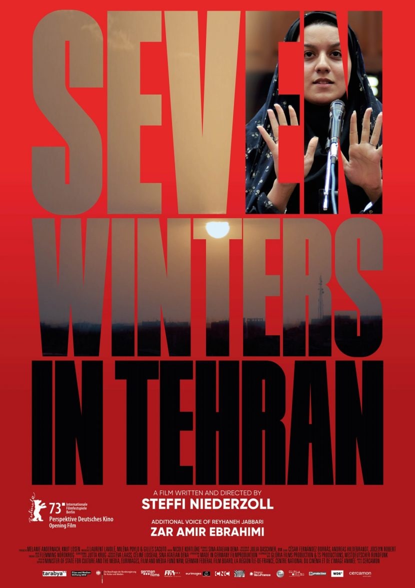 Il poster internazionale del film Sette inverni a Teheran.