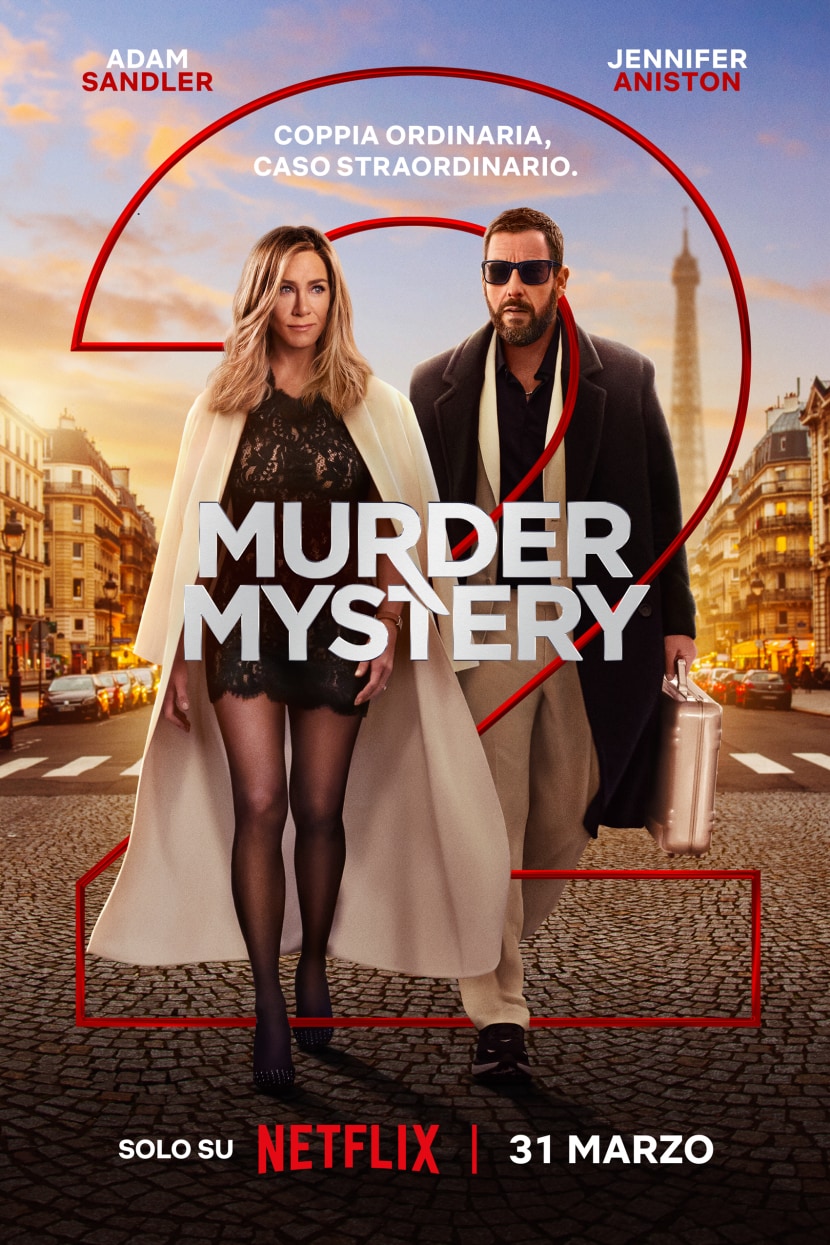 Il poster italiano del film Netflix Murder Mystery 2.