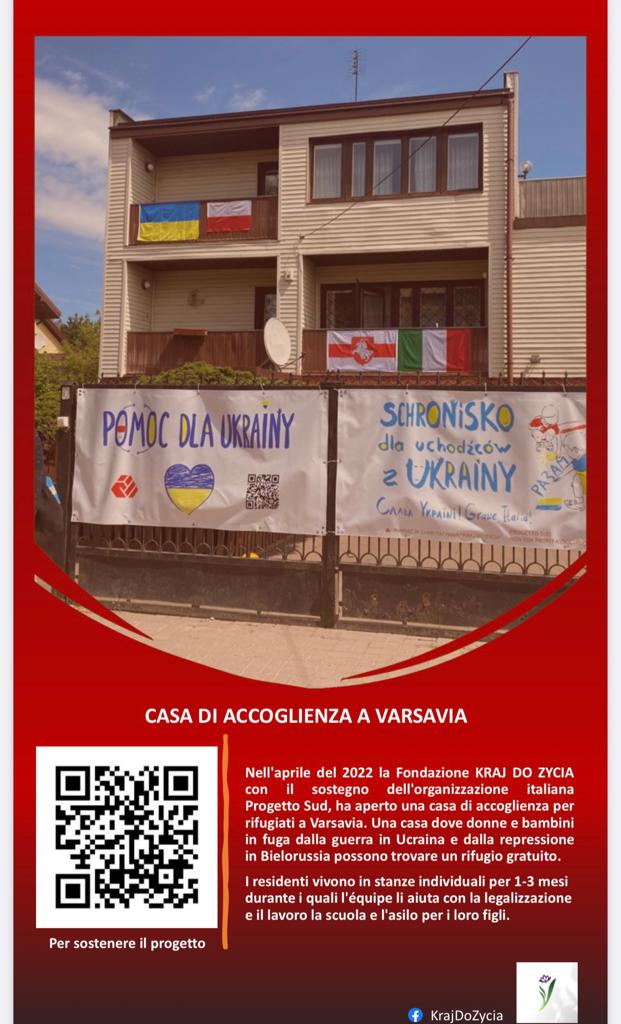 La casa di accoglienza a Varsavia seguita da Caterina Shulha e da sua madre Olga.