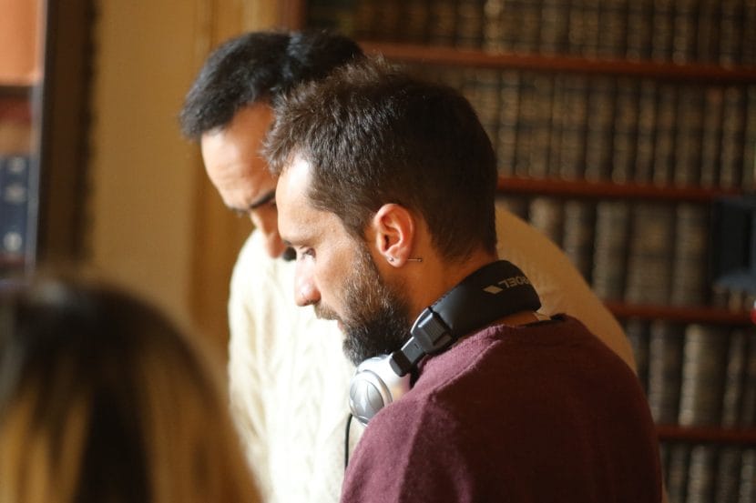 Giovanni Calvaruso sul set del film Vite da sprecare.