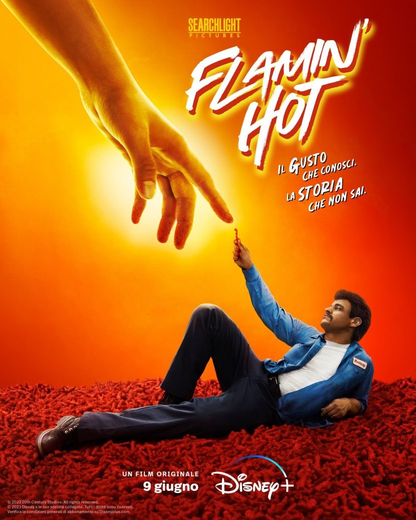 Il poster italiano del film Disney+ Flamin' Hot.