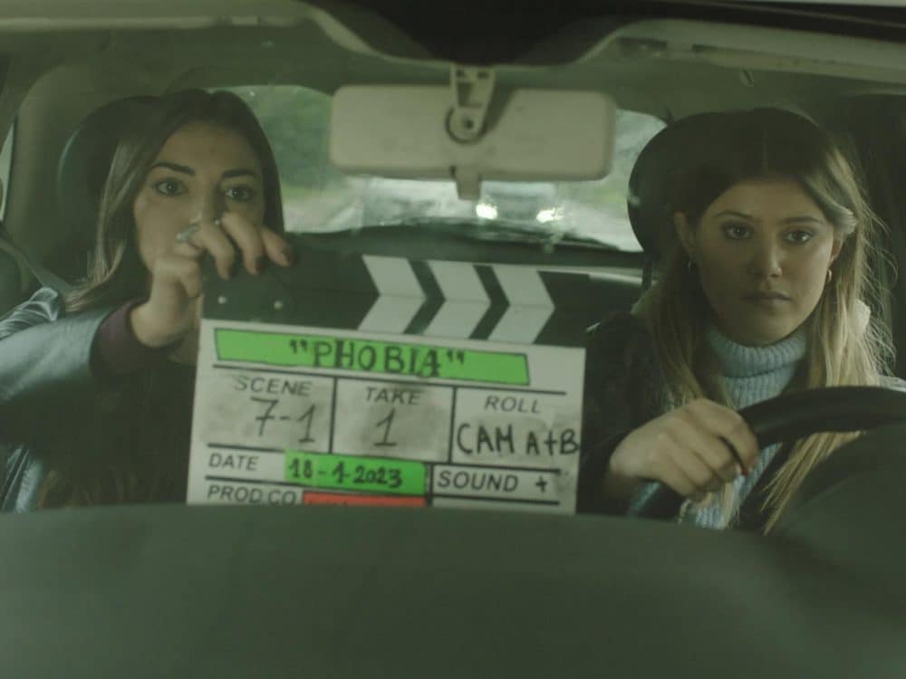 Beatrice Schiaffino e Jenny De Nucci sul set di Phobia.