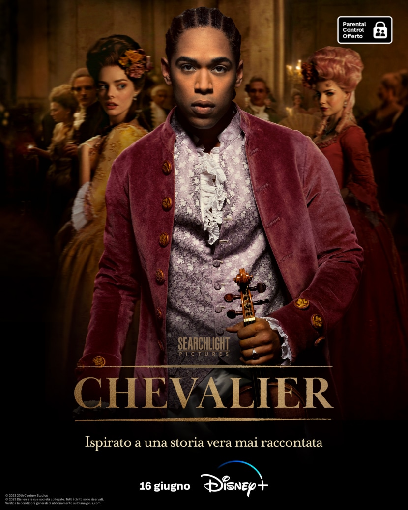 Il poster del italiano del film Disney+ Chevalier.