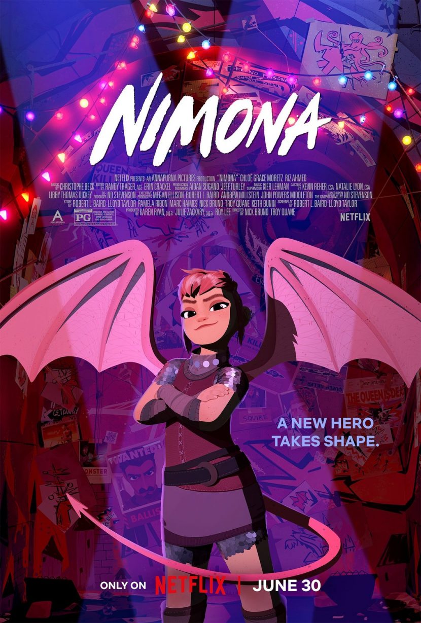 Il poster originale del film Netflix Nimona.