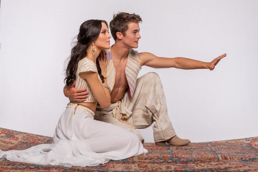 Emanuela Rei e Leonardo Cecchi nel musical Aladin.