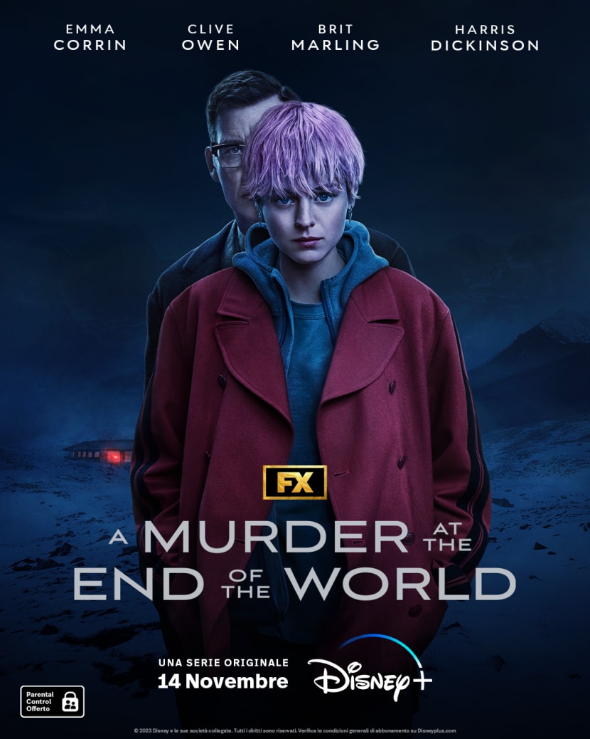 Il poster della serie tv Disney+ A Murder at the End of the World.