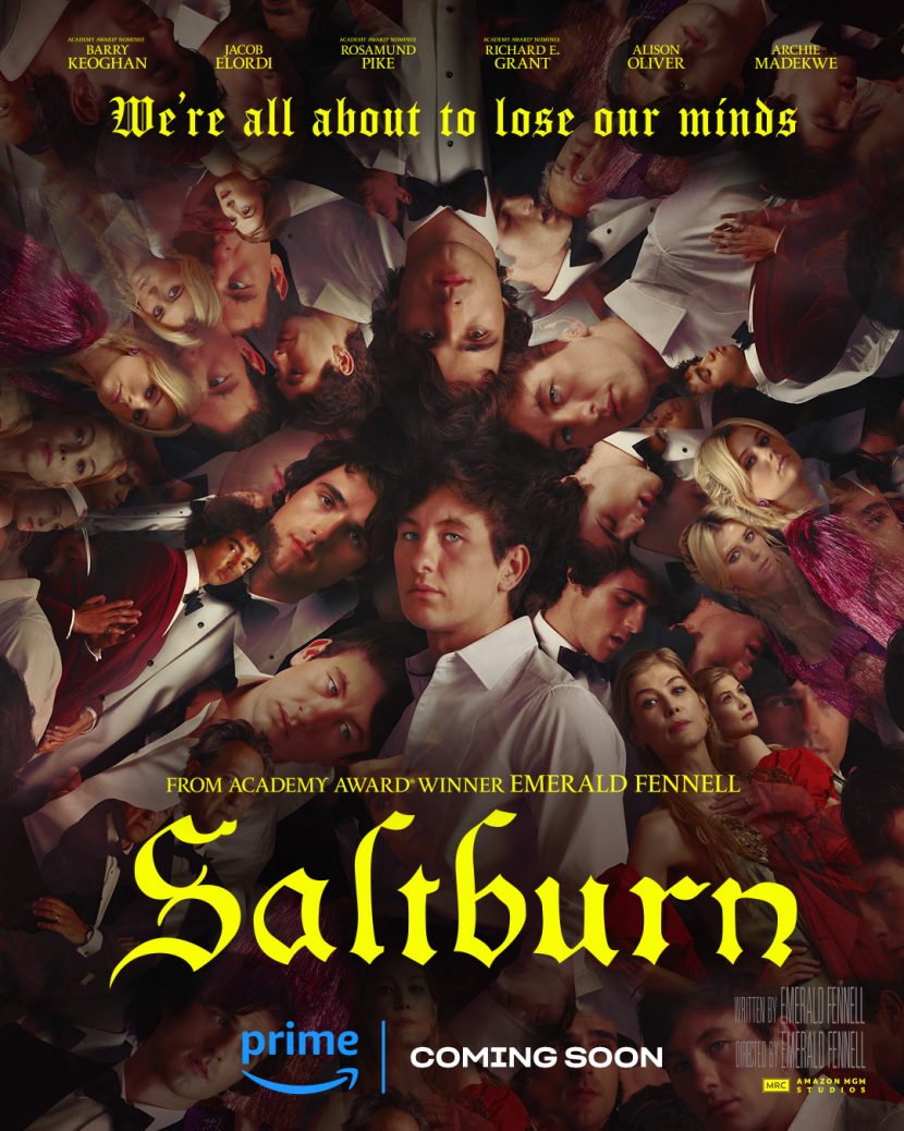 Il poster originale del film Prime Video Saltburn.