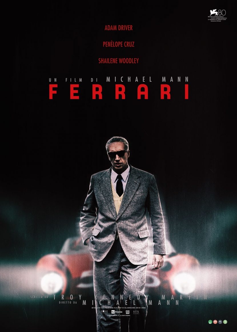 Il poster del film Ferrari.