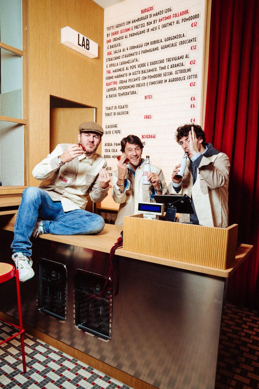 Alessandro Cattelan, Francesco Panella e Vittorio De Rosa al Quintalino (Foto Maxii Studio).