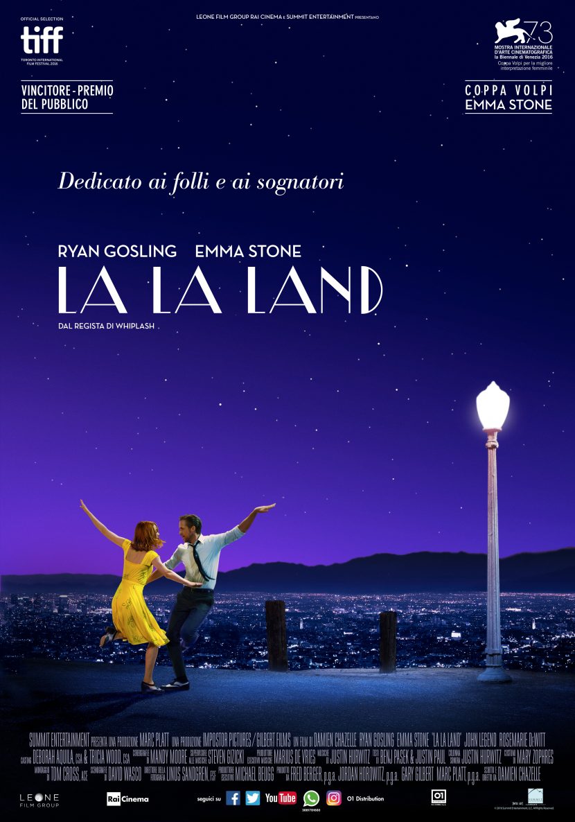 Il poster italiano del film La La Land.