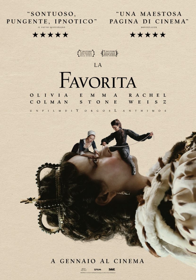 Il poster del film La favorita.