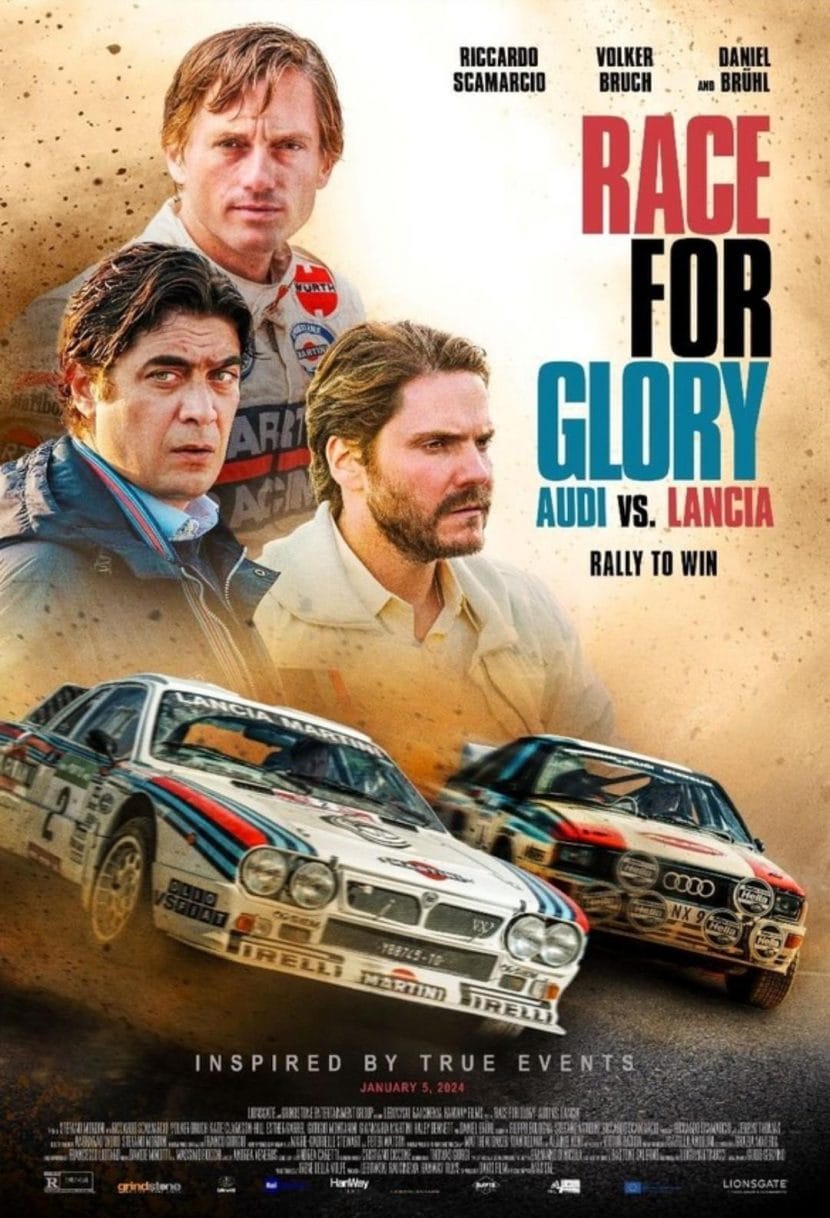 Il poster internazionale del film Race for Glory: Audi vs Lancia.