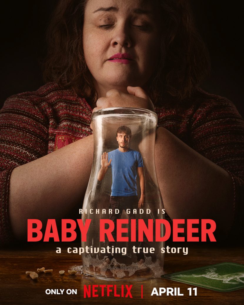 Il poster originale della serie tv Netflix Baby Reindeer.