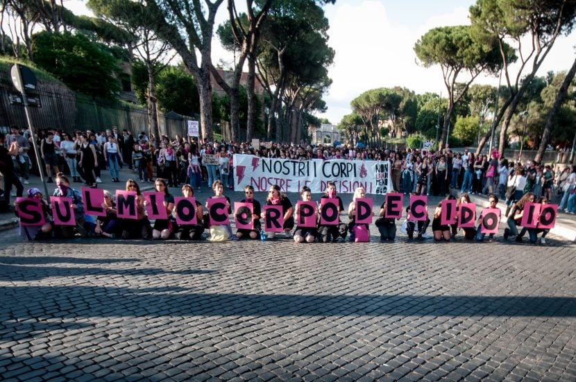 "Sul mio corpo decido io", la manifestazione organizzata a Roma lo scorso 25 maggio da Non una di me