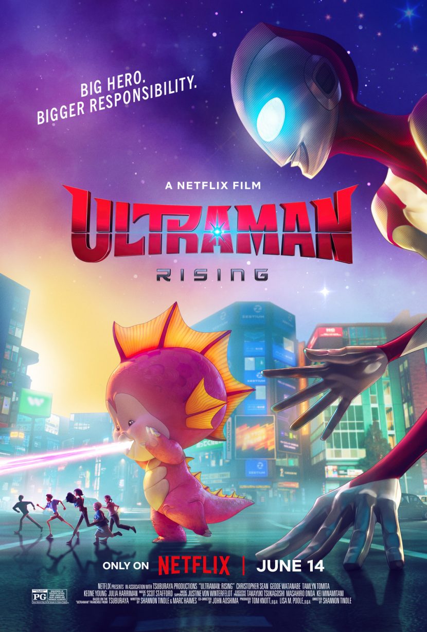 Il poster del film Netflix Ultraman: Rising.