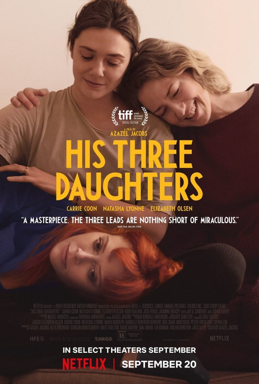 Il poster del film Netflix His Three Daughters.