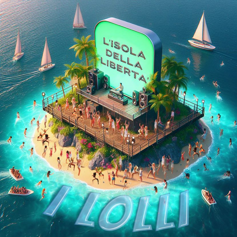 La copertina del singolo L'isola della libertà de I Lolli.