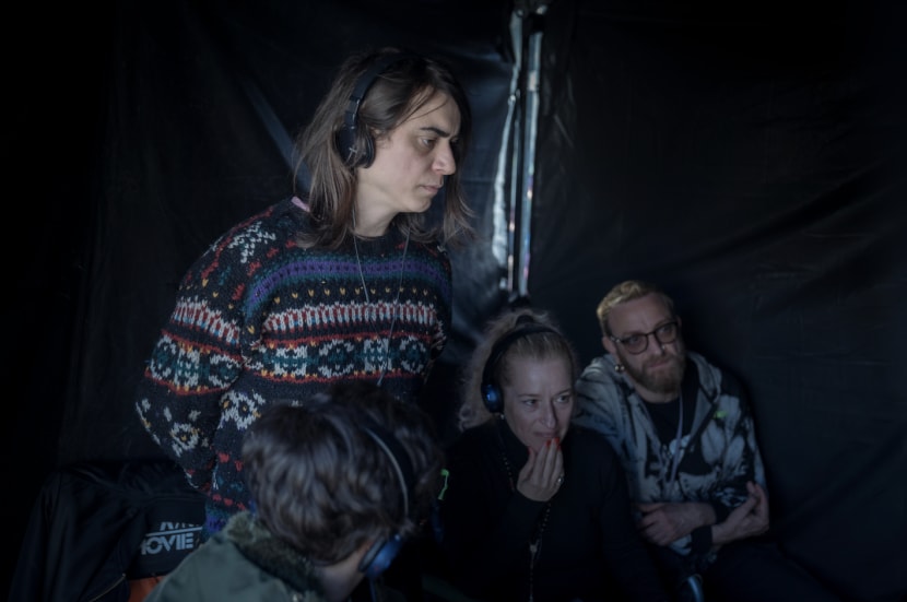 Il regista Francesco Costabile sul set del film Familia.