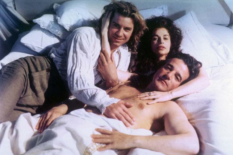 Paolo Conticini, Anna Galiena e Christian De Sica nel film Tre.