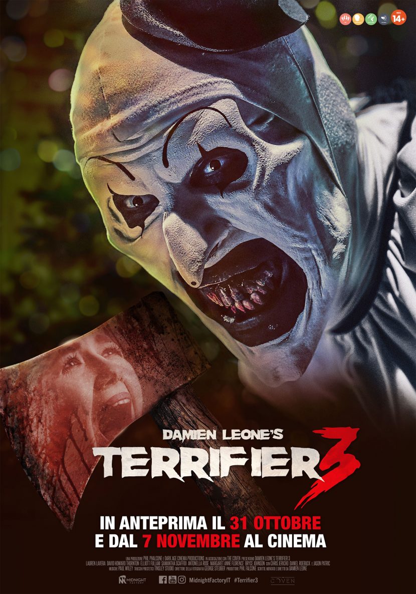 Il poster del film Terrifier 3.