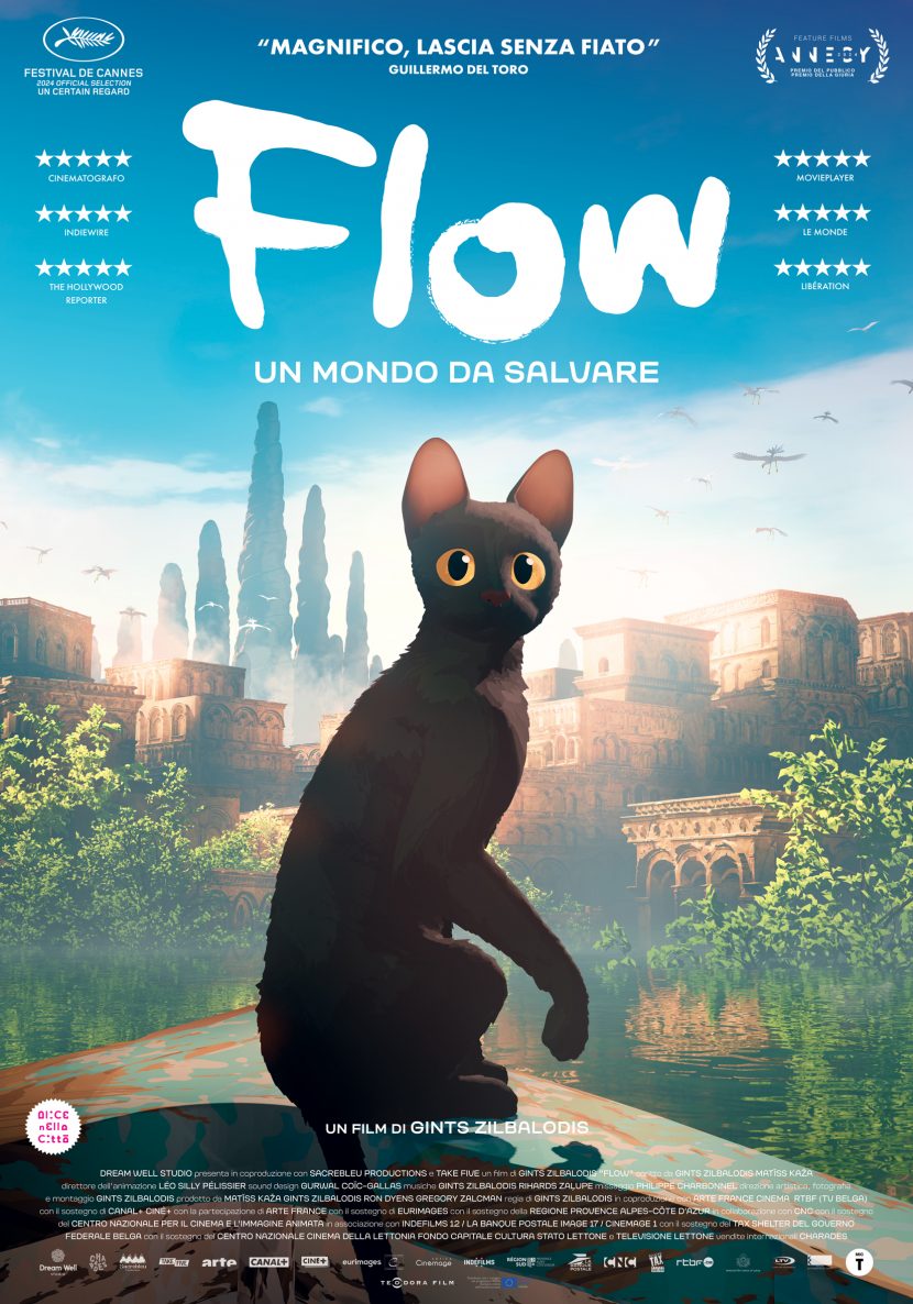 Il poster del film Flow - Un mondo da salvare.