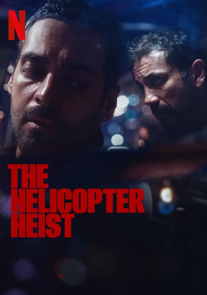 Il poster della serie tv Netflix The Helicopter Heist.