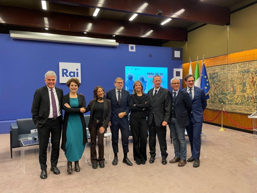 Presentazione del rapporto presso la sede Rai di Viale Mazzini a Roma.