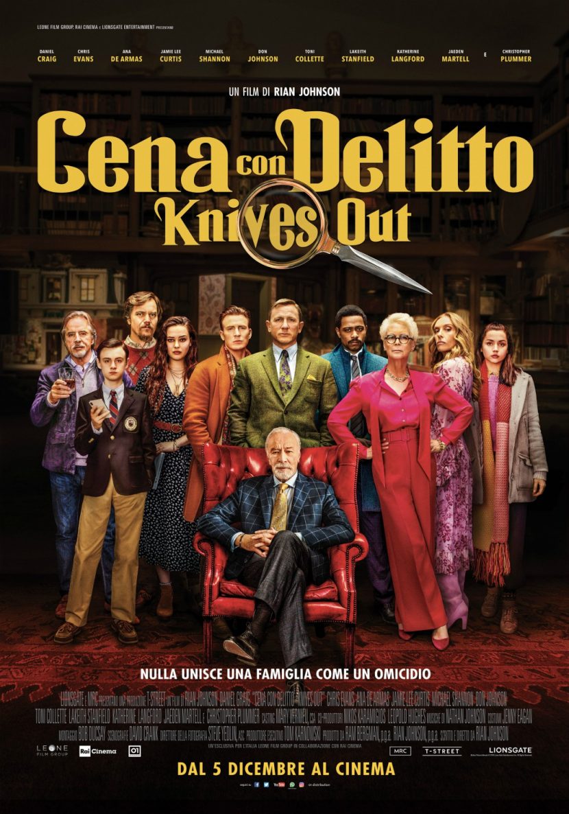 Il poster del film di Rai Movie Cena con delitto - Knives Out.