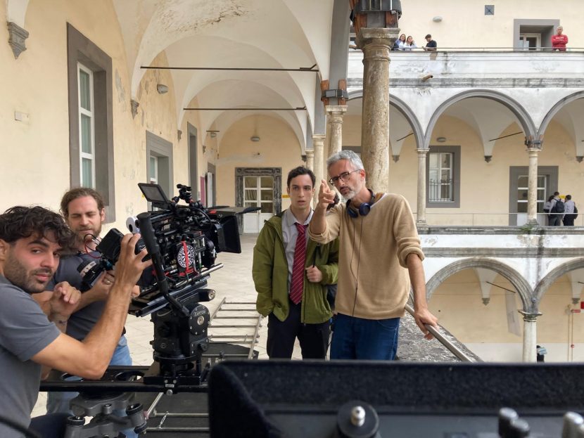 Marco Danieli sul set di Nudes 2 con Lorenzo Sarcinelli (Press: Boom PR).