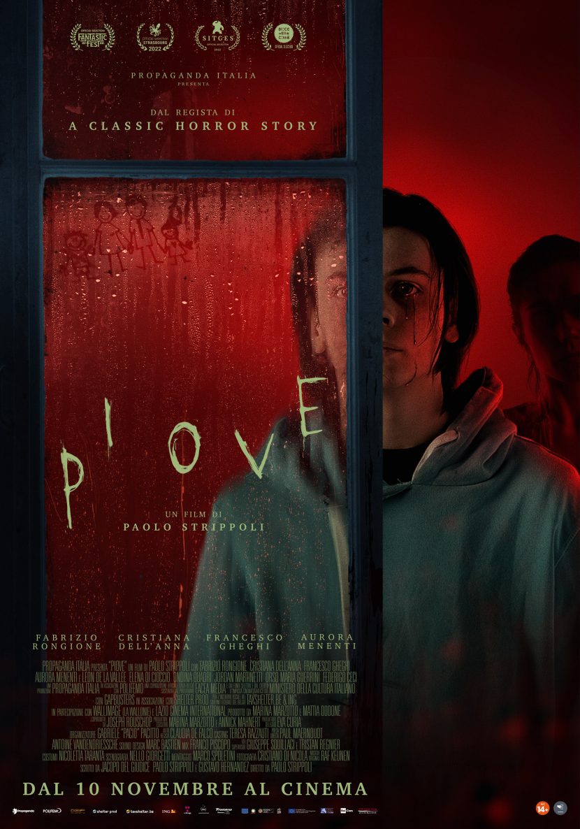 Il poster del film di Rai 4 Piove.